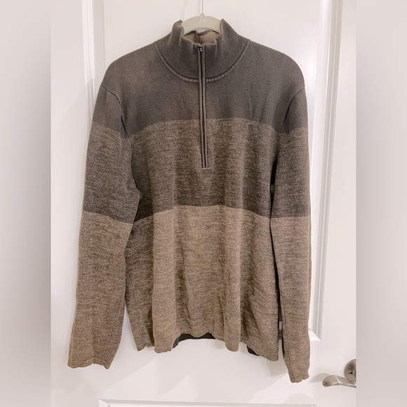 REI Men’s Green 1/4 Zip Up Mock Neck Sweater Long Sleeve Size Medium - Picture 10 of 10